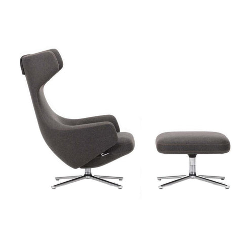 Grand Repos Lounge Chair & Ottoman / Fabric